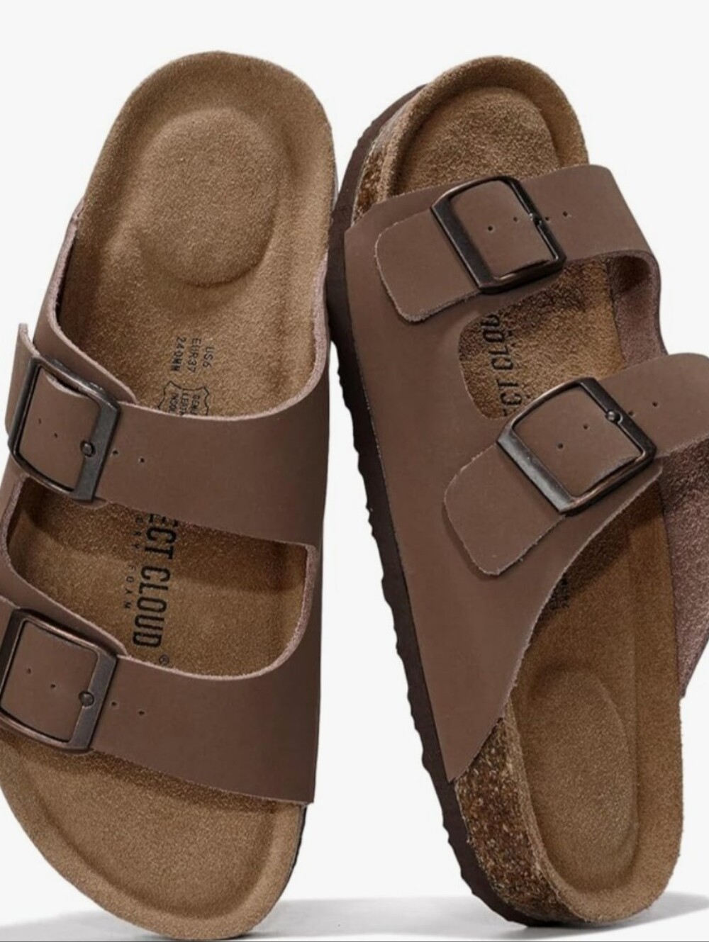 Project Cloud Brown Women's Sandals w/Cushioned sole / support $38 Sz 8